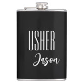 Eigen naam Usher Flask Heupfles (Voorkant)