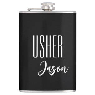 Eigen naam Usher Flask Heupfles