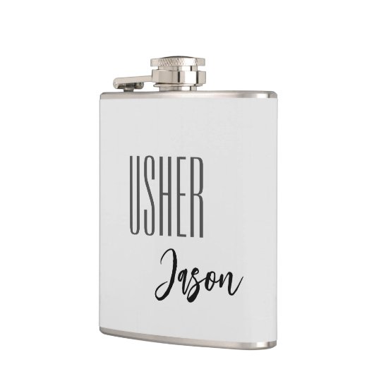 Eigen naam Usher Flask Heupfles (Links)