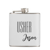 Eigen naam Usher Flask Heupfles (Voorkant)