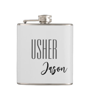 Eigen naam Usher Flask Heupfles