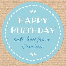 Eigen naam van de woning bevestigen ronde sticker