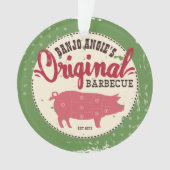 Eigen naam varkensvarkensvlees BBQ kerstversiering Ornament (voorkant)