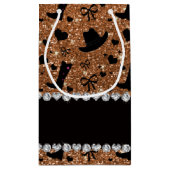 Eigen naam verbrand goudglitter cowboy-petten klein cadeauzakje (Achterkant)