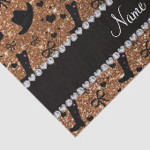 Eigen naam verbrand goudglitter cowboy-petten tissuepapier (Detail)