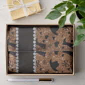 Eigen naam verbrand goudglitter cowboy-petten tissuepapier (Geschenk)