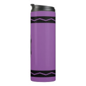 Eigen naam Violet Paarse Crayon Drink Tumbler Mok (Geroteerd rechts)