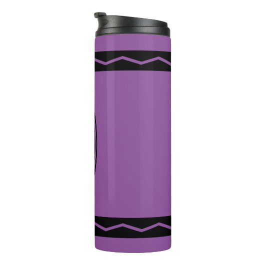 Eigen naam Violet Paarse Crayon Drink Tumbler Mok (Geroteerd rechts)