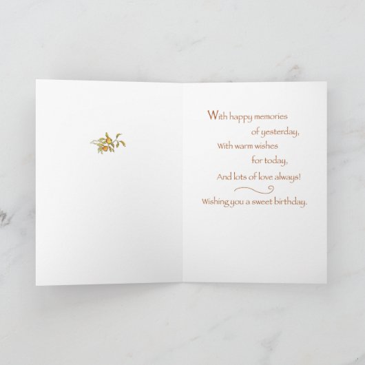 Eigen naam vogelmeisjes in Apple Tree Kaart (Binnen)