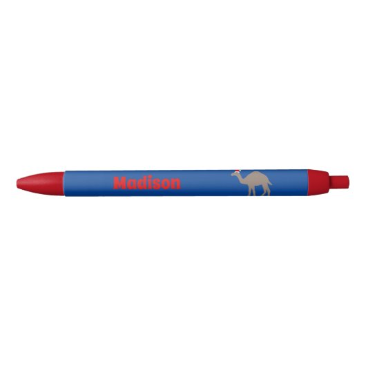 Eigen naam voor kerstkamel zwarte inkt pen (Voorkant)