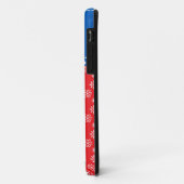 Eigen naam voor kerstmis rode sneeuwvlokken Case-Mate iPhone case (Achterkant/links)