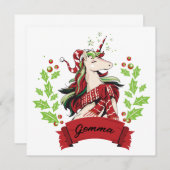 Eigen naam voor kerstmis unicorn (Voorkant / Achterkant)