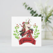 Eigen naam voor kerstmis unicorn (Staand voorkant)