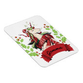 Eigen naam voor kerstmis unicorn magneet (Rechterzijde)