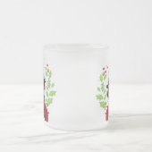 Eigen naam voor kerstmis unicorn matglas koffiemok (Center)