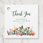 Eigen naam Vrijgezellenfeest kleurrijke tuin Bedankjes Labels (Voorkant)