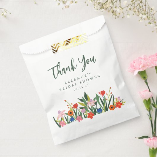 Eigen naam Vrijgezellenfeest kleurrijke tuin Bedankzakje (Gezegeld)