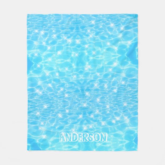 Eigen naam waterrimpelwatertextuur moderne kic fleece deken (Voorkant)