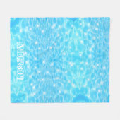 Eigen naam waterrimpelwatertextuur moderne kic fleece deken (Voorkant (Horizontaal))