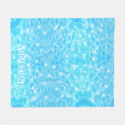 Eigen naam waterrimpelwatertextuur moderne kic fleece deken (Voorkant (Horizontaal))