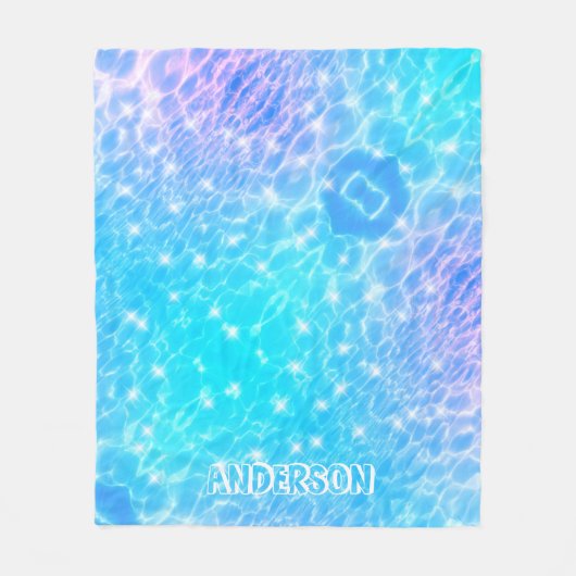 Eigen naam waterrimpelwatertextuur moderne kic fleece deken (Voorkant)