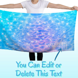 Eigen naam waterrimpelwatertextuur moderne kic strandlaken