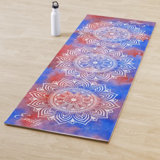 Eigen naam Waterverf Mandala oefening Yoga Mat (In situ)