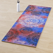 Eigen naam Waterverf Mandala oefening Yoga Mat