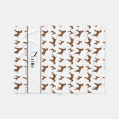 Eigen naam witte Duitse stengels met korte aanwijz Fleece Deken (Voorkant (Horizontaal))