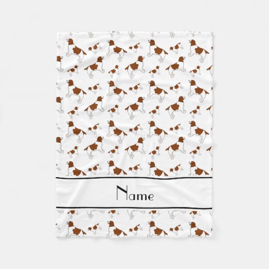 Eigen naam witte rode rode rode rode rode rode rod fleece deken (Voorkant)