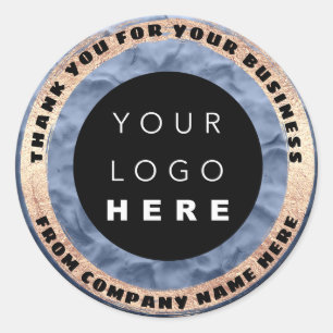 Eigen naam zegel Golden Blue Logo Sweet