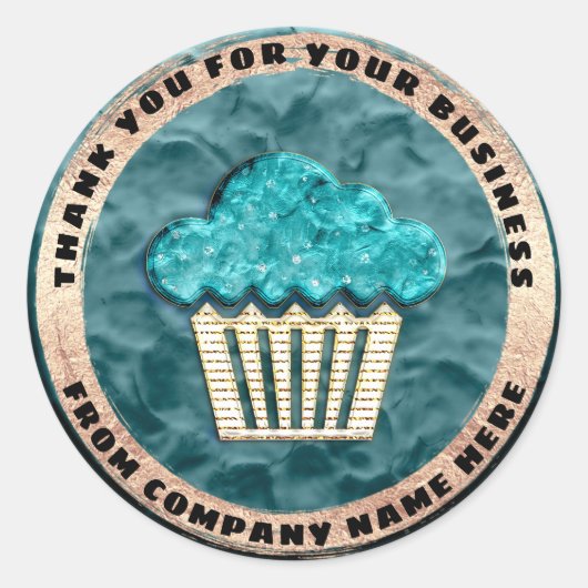 Eigen naam zegel Goud Blauwgroen Logo Sweet (Voorkant)