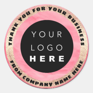 Eigen naam zegelmerk Gold Snoep Logo Zoet Ronde Sticker