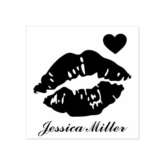 Eigen naam zogende Lips Rubberstempel (Afrduk)