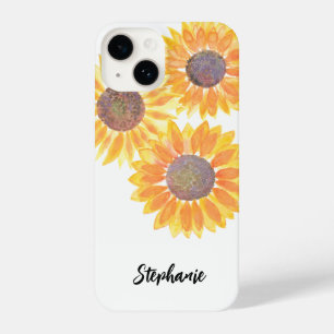 Eigen naam Zonbloemen iPhone 14 Hoesje