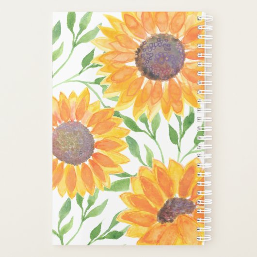 Eigen naam Zonnebloem Planner (Achterkant)