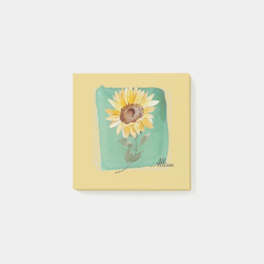 Eigen naam Zonnebloem Post Opmerkingen Post-it® Notes (Voorkant)