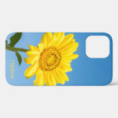 Eigen naam Zonnebloemetjes Case-Mate iPhone Case (Achterkant (horizontaal))