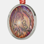 Eigen naam Zonneburst Hawk-Ornament Metalen Ornament (Links)