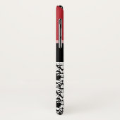 Eigen naam: zwart rood Damask-model Case-Mate iPhone Case (Achterkant/links)