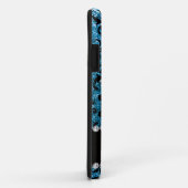 Eigen naam zwarte hemelblauwe glitter dammer Case-Mate iPhone case (Achterkant/rechts)