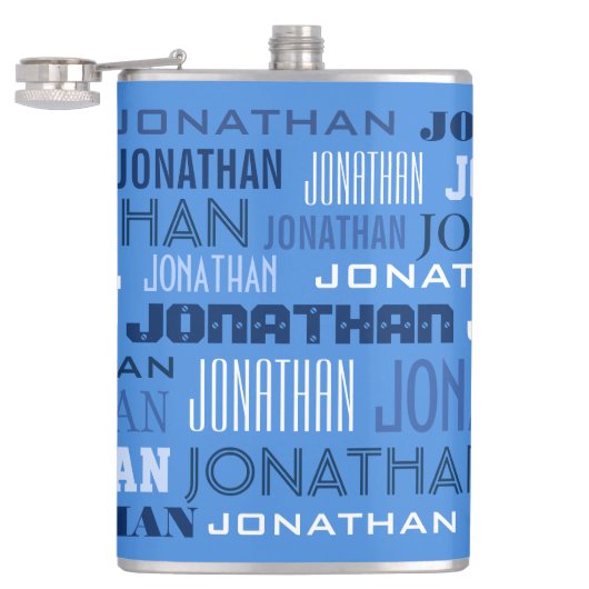 Eigen naamkolf heupfles (Geopend)