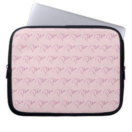 Eigen naampatroon laptop sleeve