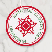 Eigen nationale feestdag 24 december bedankjes labels (Achterkant)