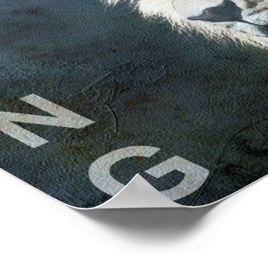 Eigen Natuur voor de Sjabloon van leeuw Dier De ko Poster (Hoek)