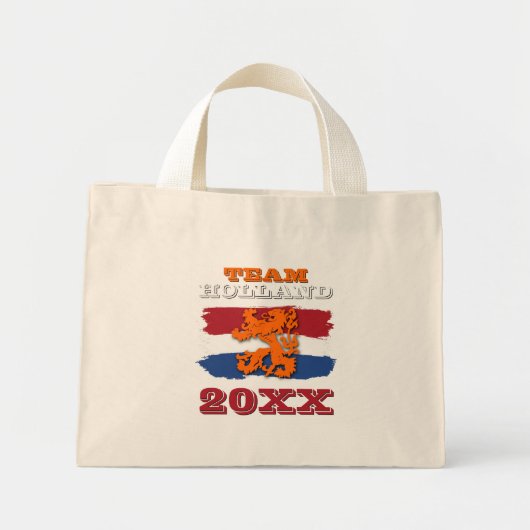 Eigen Nederlands Vlag Oranje Lionteam 2023 Mini Tote Bag (Voorkant)