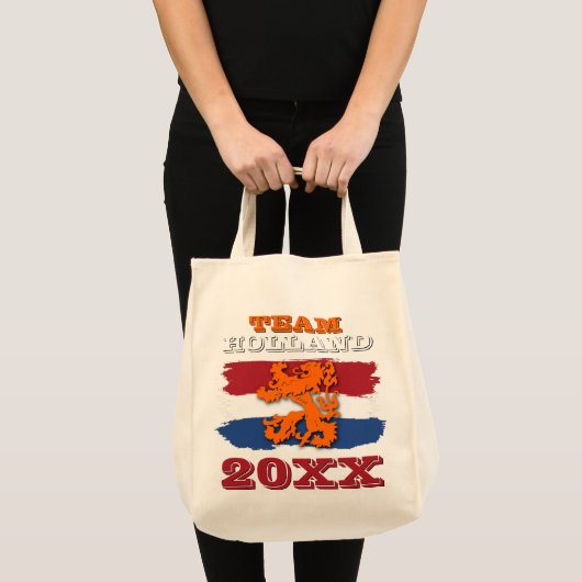 Eigen Nederlands Vlag Oranje Lionteam 2023 Tote Bag (Voorkant (product))