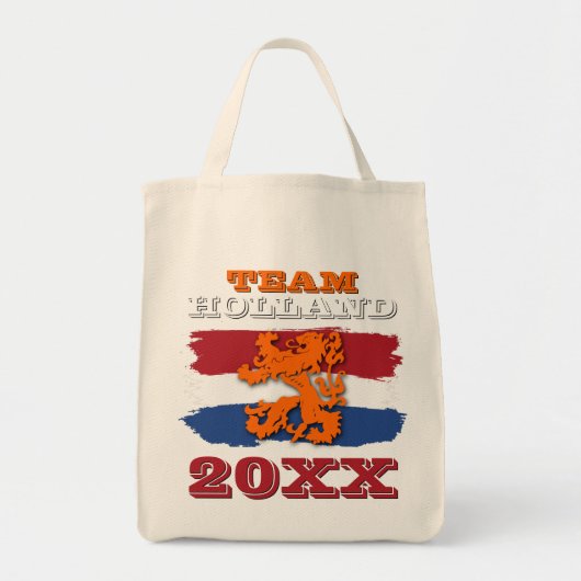 Eigen Nederlands Vlag Oranje Lionteam 2023 Tote Bag (Voorkant)