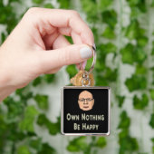 Eigen niets is gelukkig sleutelhanger (Hand)