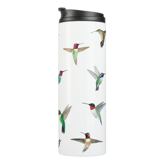 Eigen Noord-Amerikaanse Hummingbird Thermal Tumble Thermosbeker (Geroteerd rechts)